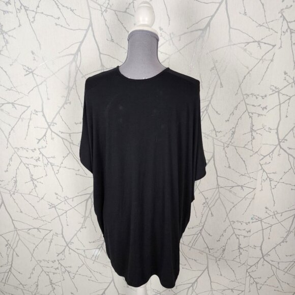 Papillon Black Bamboo Stretch Open Front Batwing Cardigan - Picture 2 of 4